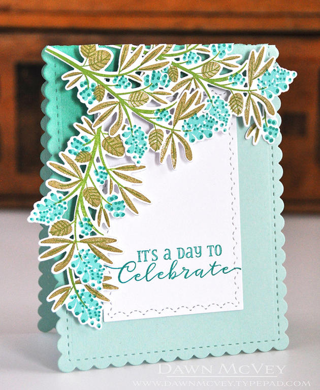 STAMPS: Beautiful Berries: Spring<br />
INK: Tropical Teal, Hawaiian Shores, New Leaf, Prairie...