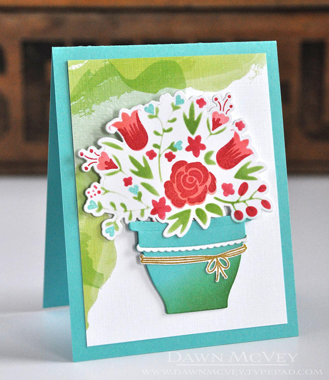 STAMPS: Bloom &amp; Grow<br />
INK: Tropical Teal, Saffron Spice, Hawaiian Shores, New Leaf,...
