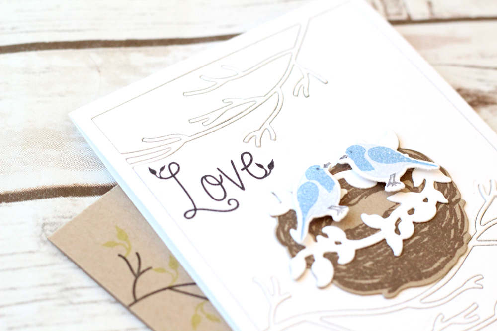 STAMPS - Nesting<br />
INK - Black, Spring Rain, Blueberry Sky, Brown<br />
PAPER - White,...