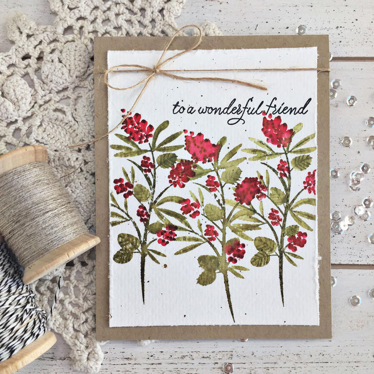 stamps: Beautiful Berries: Spring, Keep it Simple: Friendship<br />
<br />
ink: True Black,...