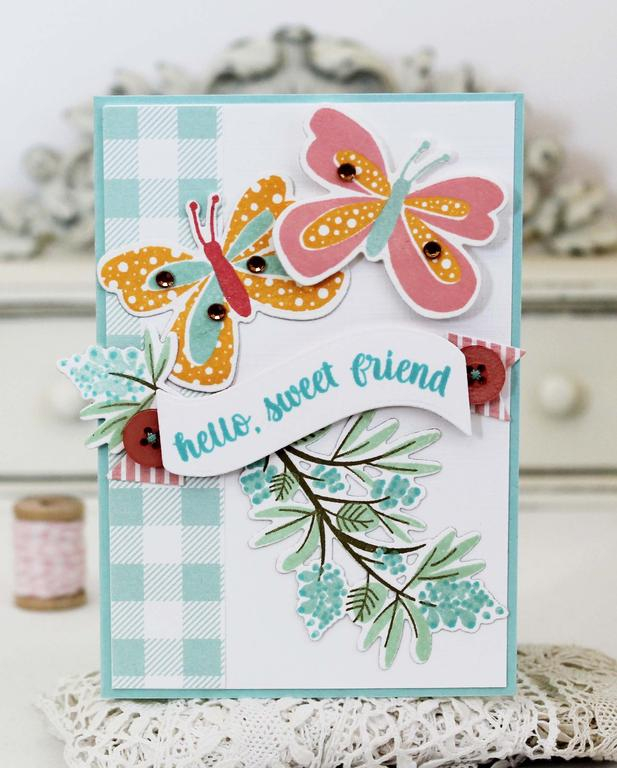 Stamps:  Butterfly Hope, Beautiful Berries:  Spring, and Keep it Simple:  Friendship<br />
<br...