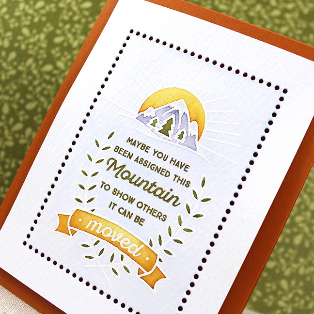 Stamps: Quoted: Move Mountains - Papertrey Ink<br />
Cardstock: Canyon Clay - Papertrey Ink;...