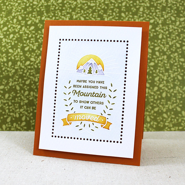Stamps: Quoted: Move Mountains - Papertrey Ink<br />
Cardstock: Canyon Clay - Papertrey Ink;...
