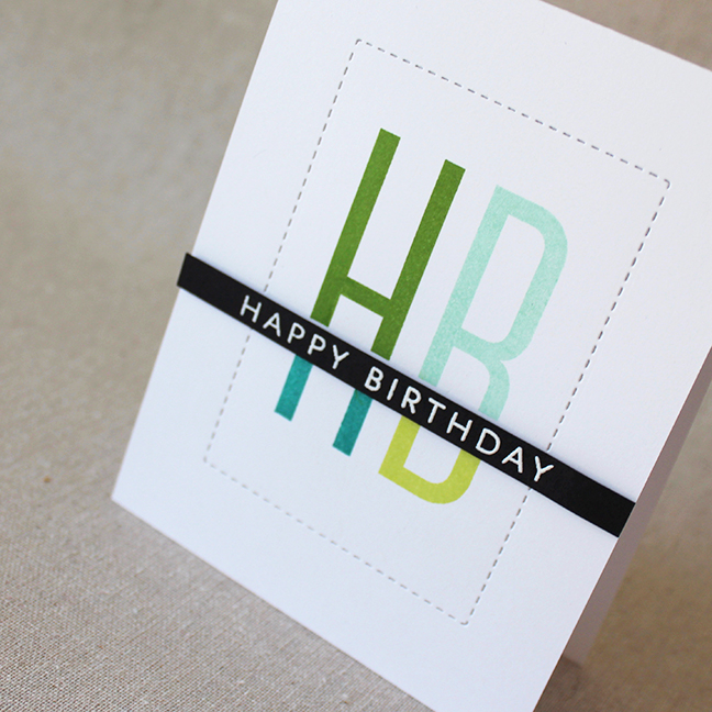 Stamps: Initial Sentiments: Birthday - Papertrey Ink<br />
Cardstock: True Black - Papertrey...