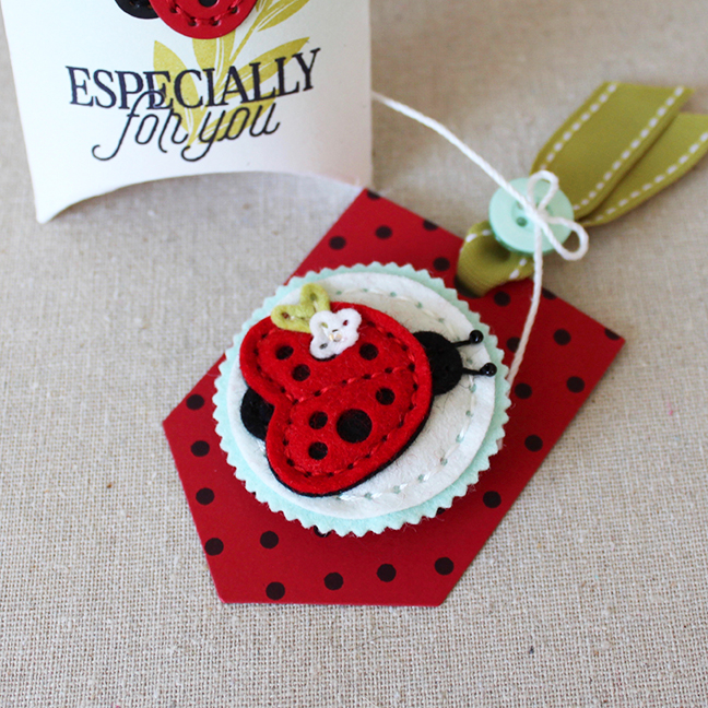 Ladybug Brooch Ensemble<br />
Stamps: Made With Love, Granâ€™s Garden - Papertrey Ink<br />...