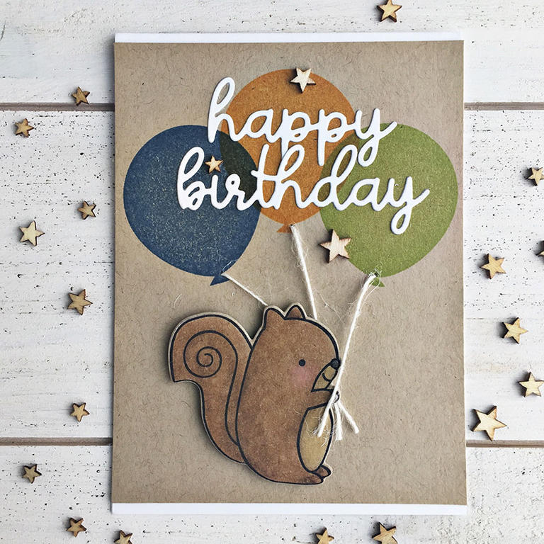 stamps: Nuts For You, Invitation Basics<br />
ink: True Black, Summer Sunrise, Green Parakeet,...
