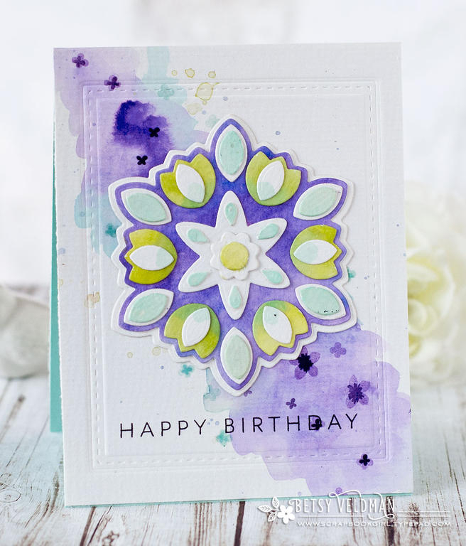 Stamps:<br />
Initial Birthday<br />
Bloom &amp; Grow<br />
<br />
Dies:<br />
Flower...