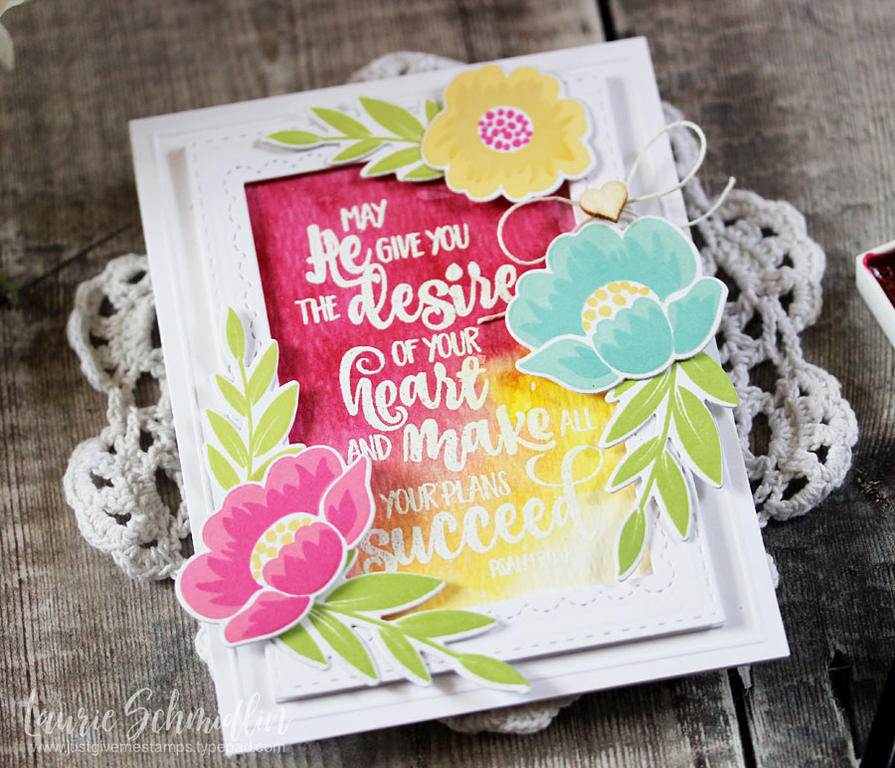 Stamps: Year of Psalms: April, Granâ€™s Garden stamp set<br />
Dies: Granâ€™s Garden dies,...
