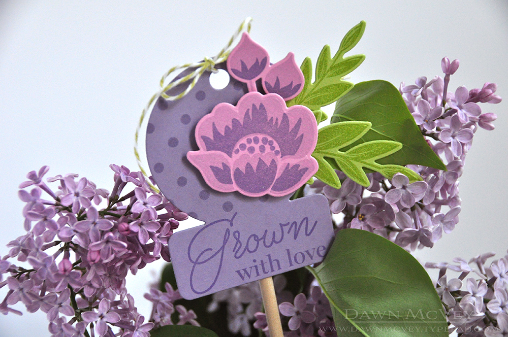 Stamps: Made With Love, Gran&#039;s Garden<br />
Ink: lilac grace, amethyst allure, green...