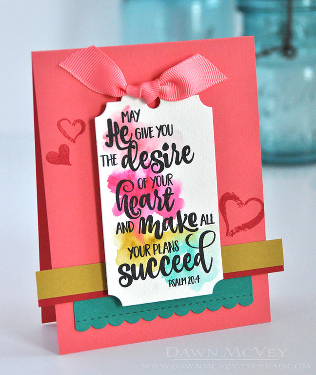 Stamps: Year of Psalms: April<br />
Ink: pure poppy, Ranger jet black<br />
Paper: berry...