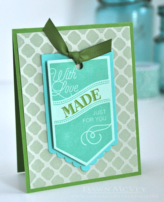 Stamps: Made With Love<br />
Ink: hawaiian shores, new leaf<br />
Paper: new leaf, aqua mist,...