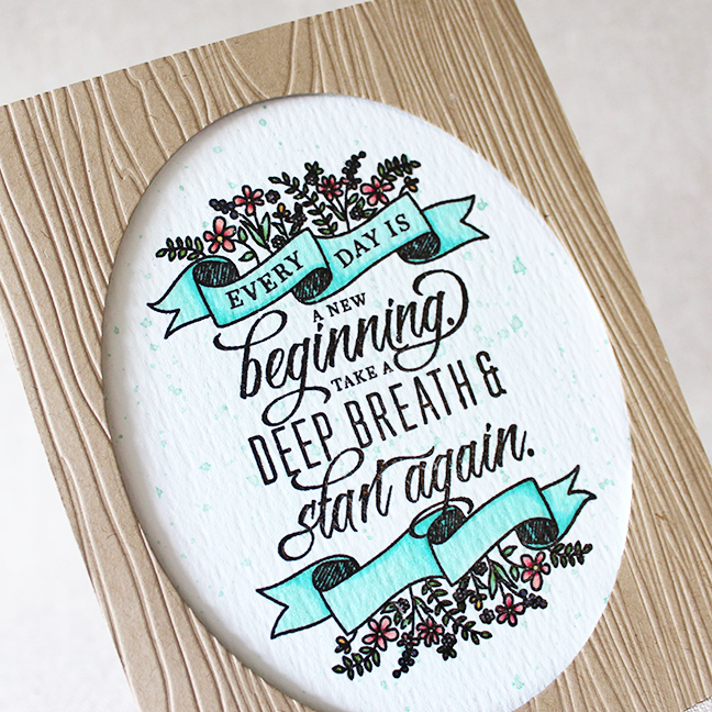 Stamps: Quoted: Start Again - Papertrey Ink<br />
Cardstock: Classic Kraft - Papertrey Ink;...