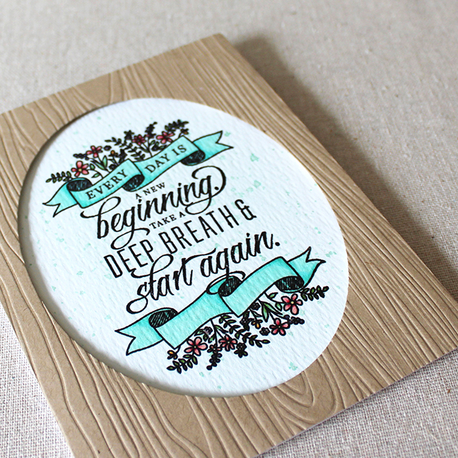 Stamps: Quoted: Start Again - Papertrey Ink<br />
Cardstock: Classic Kraft - Papertrey Ink;...