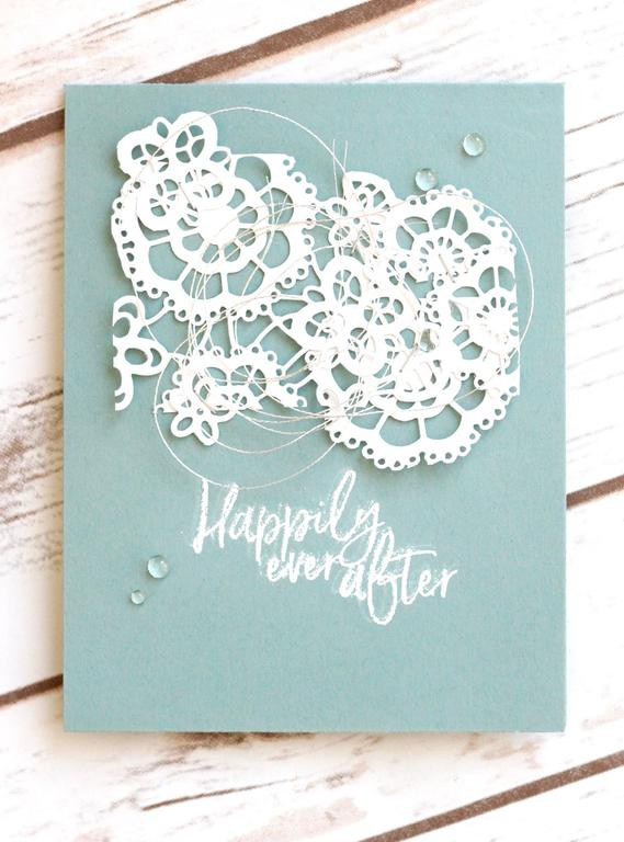 Stamps: Pen &amp; Ink<br />
Ink: Embossing Ink<br />
Paper: Stampers Select White, Ocean Tides...