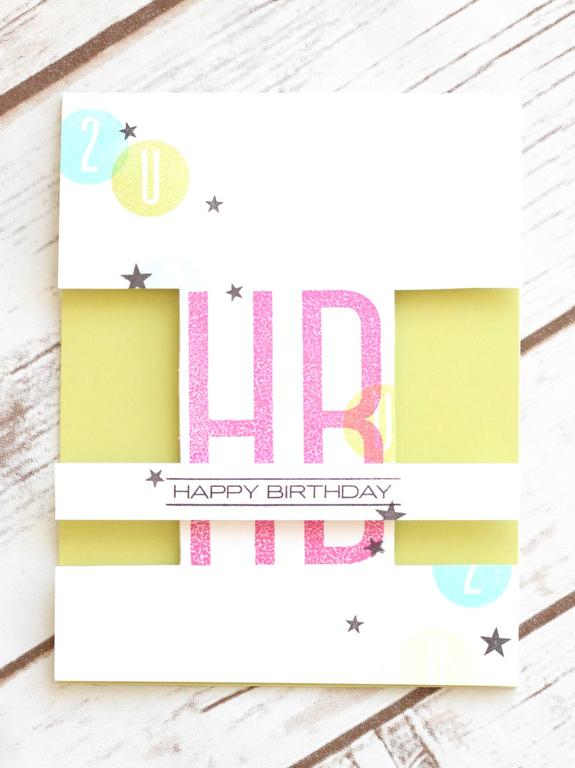 Happy Birthday<br />
Stamps: Initial Sentiments: Birthday<br />
Ink: Black, Smokey Shadow,...