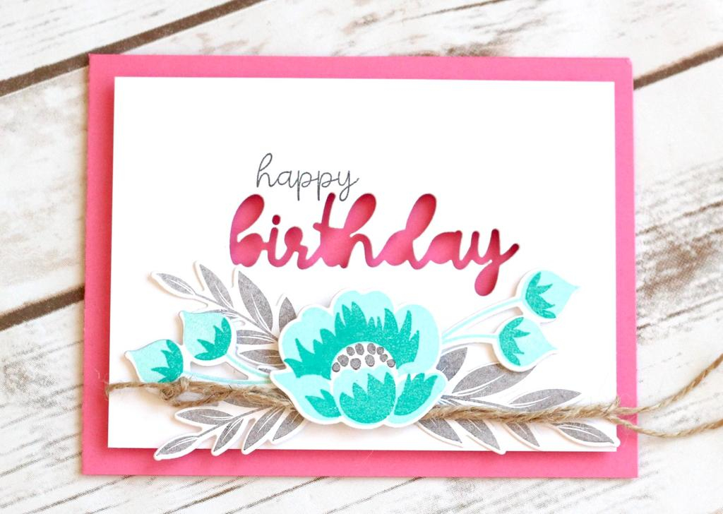 Stamps: Ways to Say: Birthday, Granâ€™s Garden<br />
Ink: Smokey Shadow, Hawaiian Shores,...