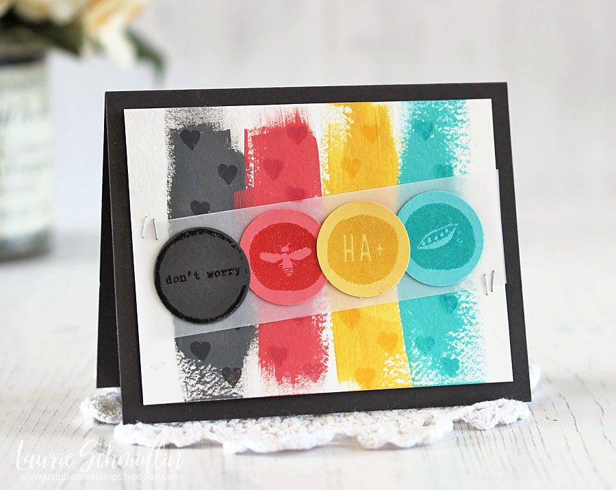 Stamps: Circled Symbols<br />
Ink: Smokey Shadow, Berry Sorbet, Harvest Gold, Hawaiian Shores,...