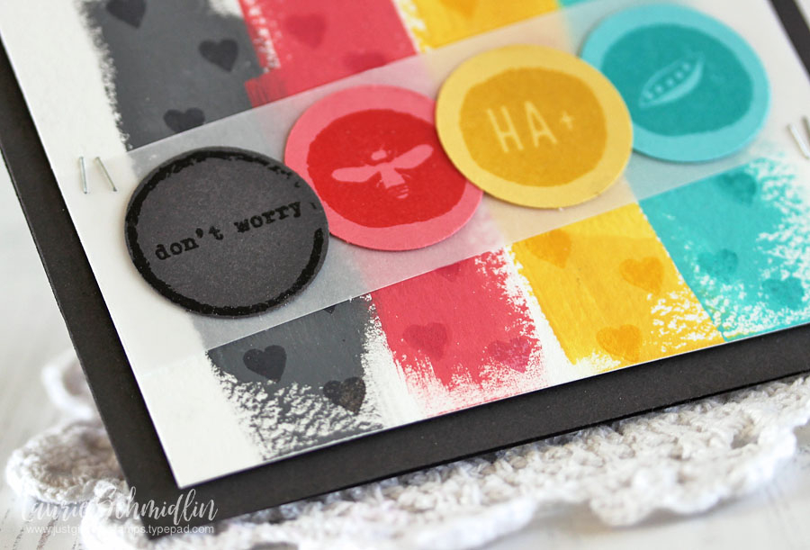 Stamps: Circled Symbols<br />
Ink: Smokey Shadow, Berry Sorbet, Harvest Gold, Hawaiian Shores,...