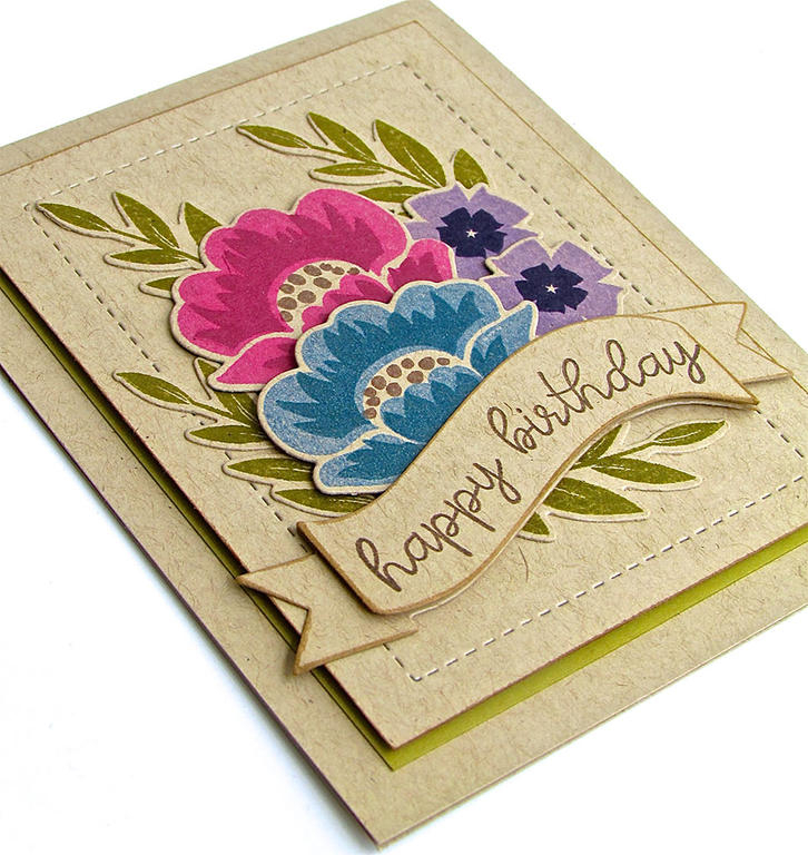 Stamps: Granâ€™s Garden, Ways to Say: Birthday<br />
Card stock: Kraft, Old Olive<br />
Inks:...