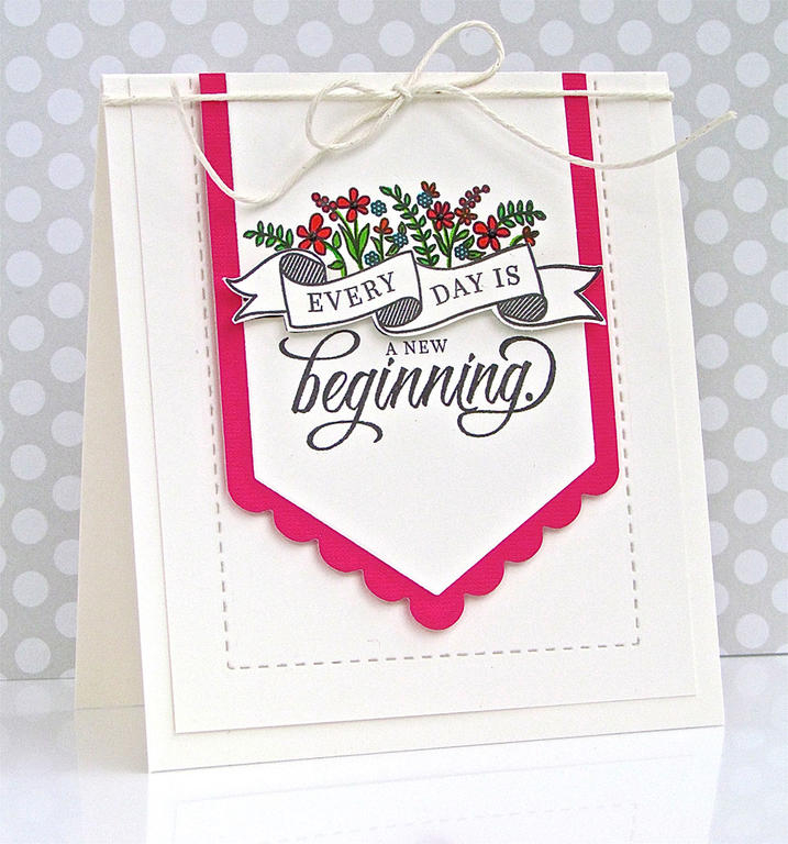 Stamps: Quoted: Start Again<br />
Card stock: Vintage Cream<br />
Ink: Versafine Onyx Black<br...