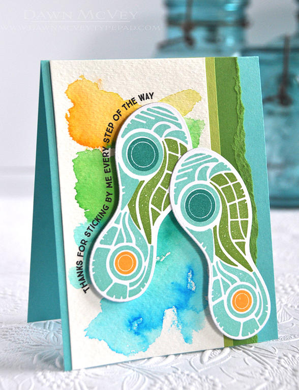 STAMPS: Heart &amp; Soul<br />
INK: Hawaiian Shores, New Leaf, Tropical Teal, Summer Sunrise,...