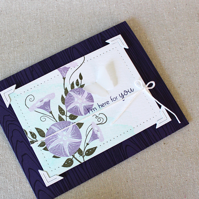Stamps: Ways To Say: Sympathy, Morning By Morning, Background Basics: Woodgrain - Papertrey...