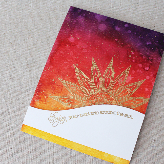 Stamps: Sun &amp; Moon - Papertrey Ink<br />
Cardstock: Watercolor Paper - Ranger; white<br />...