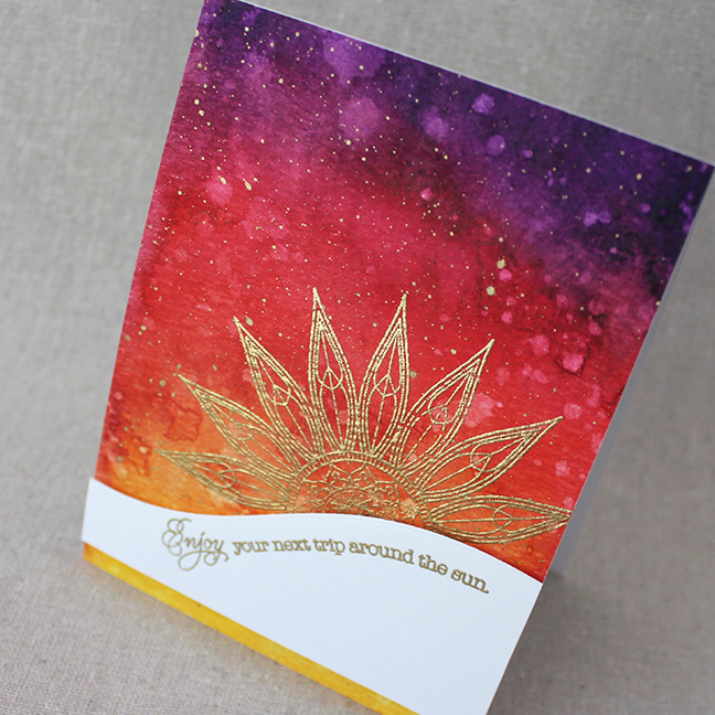 Stamps: Sun &amp; Moon - Papertrey Ink<br />
Cardstock: Watercolor Paper - Ranger; white<br />...