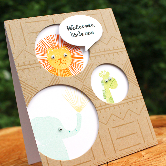Stamps: Jungle Buddies, Jungle Buddies Sentiments, Textile Impressions<br />
Cardstock: Classic...