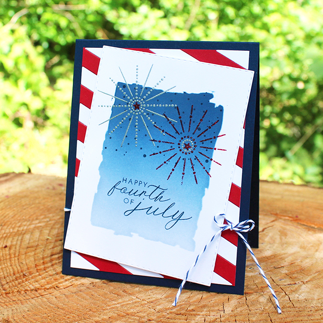 STAMPS: Land That I Love, Background Basics: Celestial Sky<br />
CARDSTOCK: Pure Poppy, Dark...