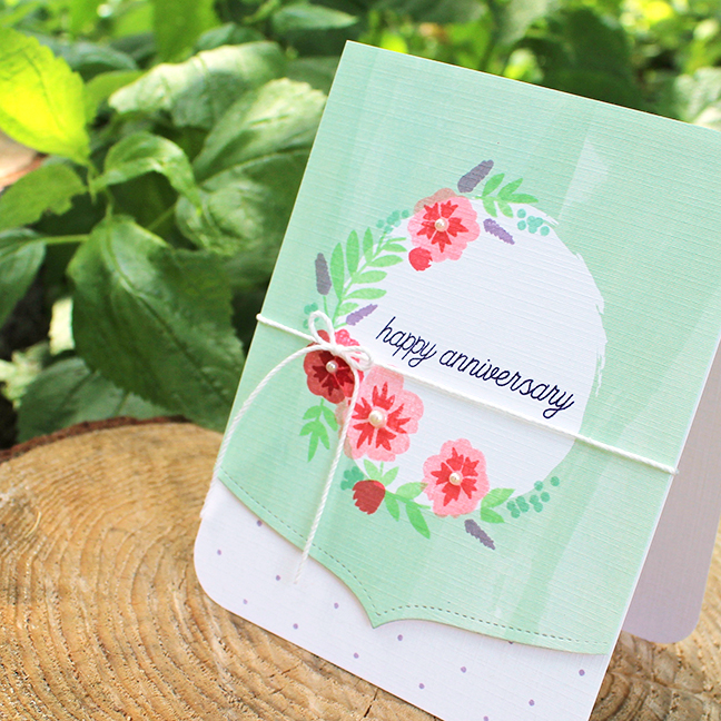 STAMPS: Cutaway Tags: Summer, Textile Impressions<br />
CARDSTOCK: Fresh Snow Linen, Herb...