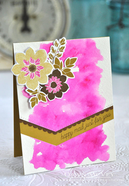 Paper: watercolor card stock, stamper&#039;s select white, saffron spice, cocoa bean<br />...