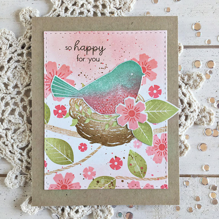 STAMPS: Give Love, Ways to Say: Congratulations, Nesting<br />
<br />
INK: Cocoa Bean, Classic...