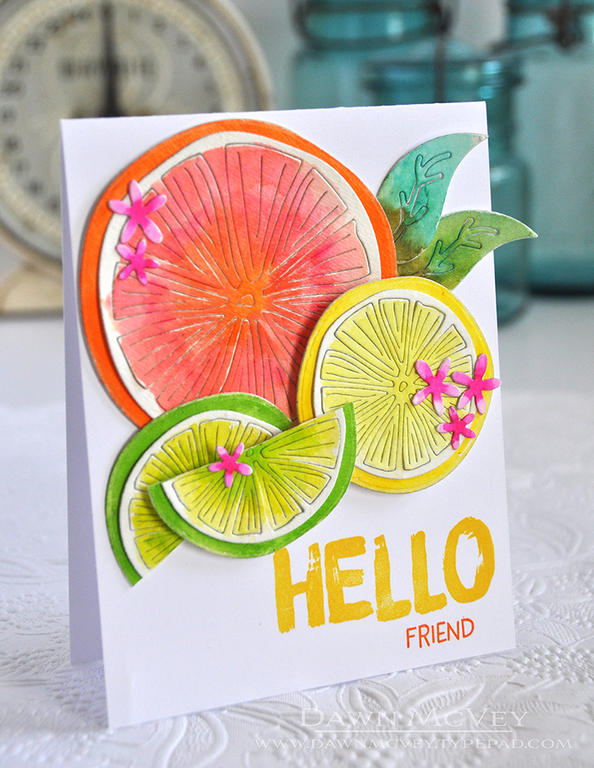 STAMPS: Fruit Salad Sentiments<br />
INK: Bright Buttercup, Orange Zest<br />
PAPER:...