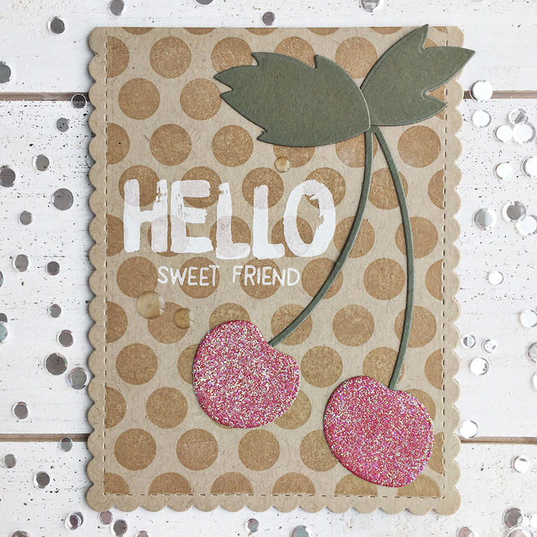 STAMPS: Fruit Salad Sentiments, Polka Dot Basics II<br />
<br />
INK: Fresh Snow, Classic...