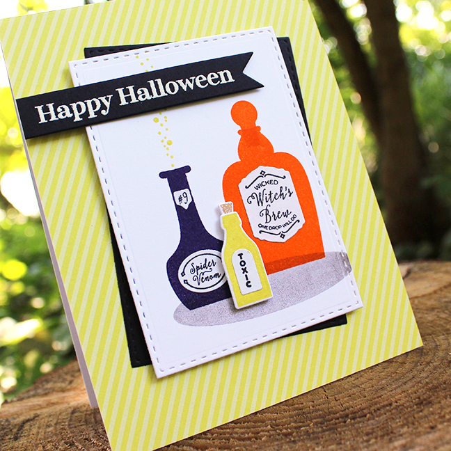 Stamps: Wicked Elixir, Keep It Simple: Halloween, In The Shadows<br />
Cardstock: True Black,...