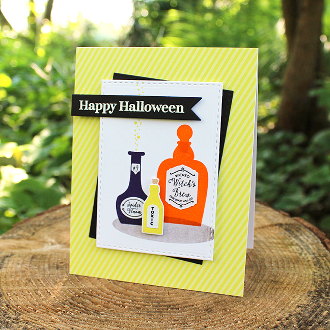 Stamps: Wicked Elixir, Keep It Simple: Halloween, In The Shadows<br />
Cardstock: True Black,...
