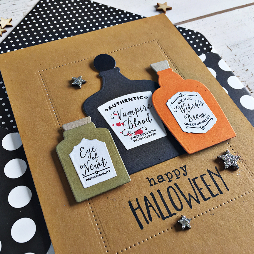 STAMPS: Wicked Elixir, Autumn Scarecrow<br />
<br />
INK: True Black, Pure Poppy<br />
<br />...