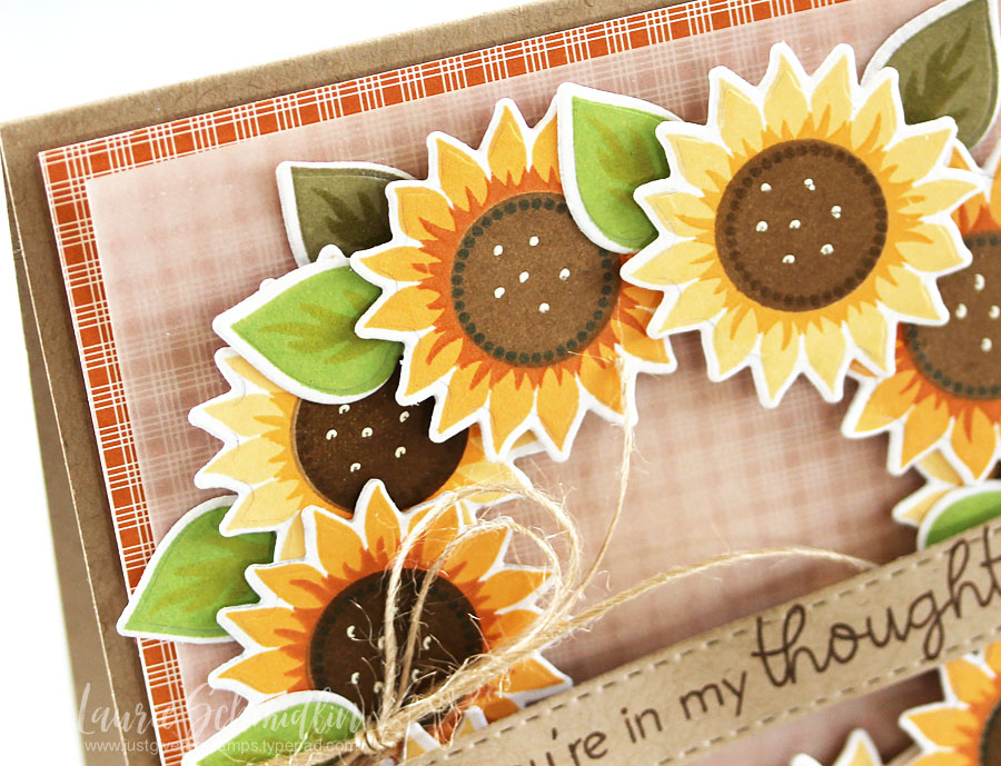 STAMPS:  Sunflower Harvest, Ways to Say: Thinking of You<br />
INK:  Harvest Gold, Canyon Clay,...