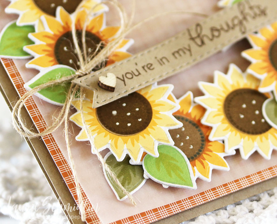 STAMPS:  Sunflower Harvest, Ways to Say: Thinking of You<br />
INK:  Harvest Gold, Canyon Clay,...