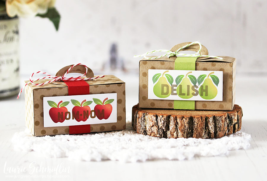 STAMPS: Bite Size Tags<br />
INK: Kraft, Cocoa Bean, Harvest Gold, Spring Moss, Green Parakeet,...