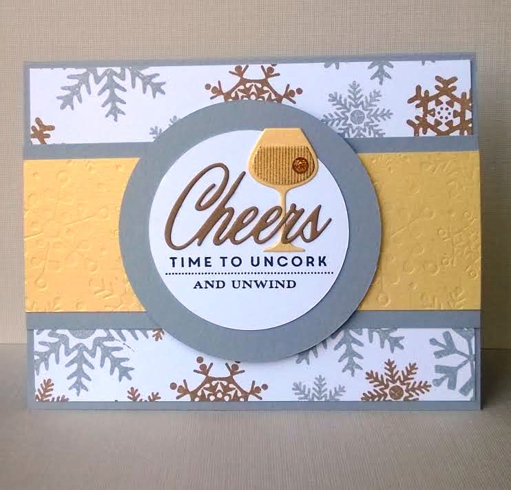 Uncorked stamps and dies set and Snowflake Medley stamps and dies set.