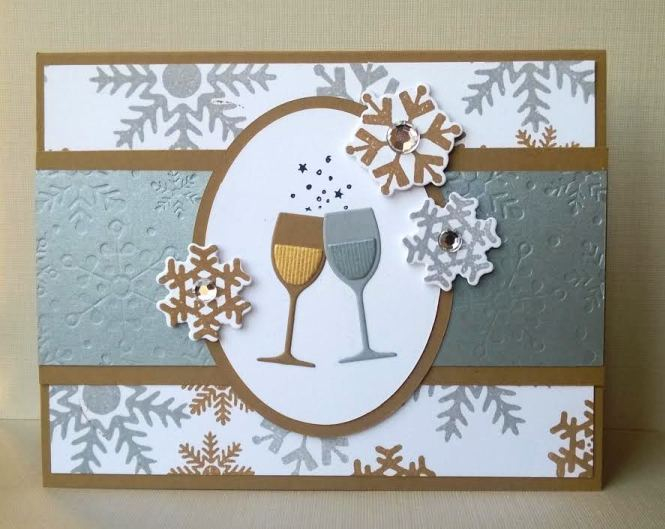 Uncorked stamps &amp; dies set and Snowflake Medley stamps &amp; dies set.