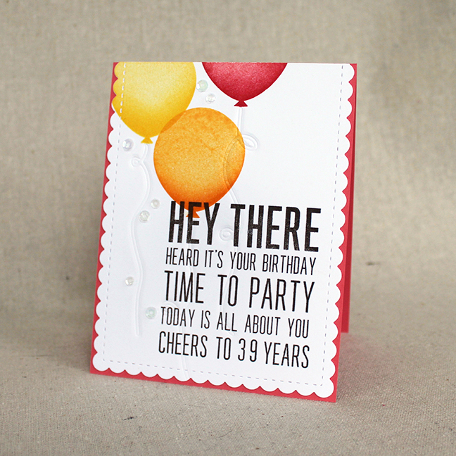 STAMPS: Hey Stacks, Invitation Basics<br />
CARDSTOCK: Berry Sorbet, White<br />
INK: Berry...