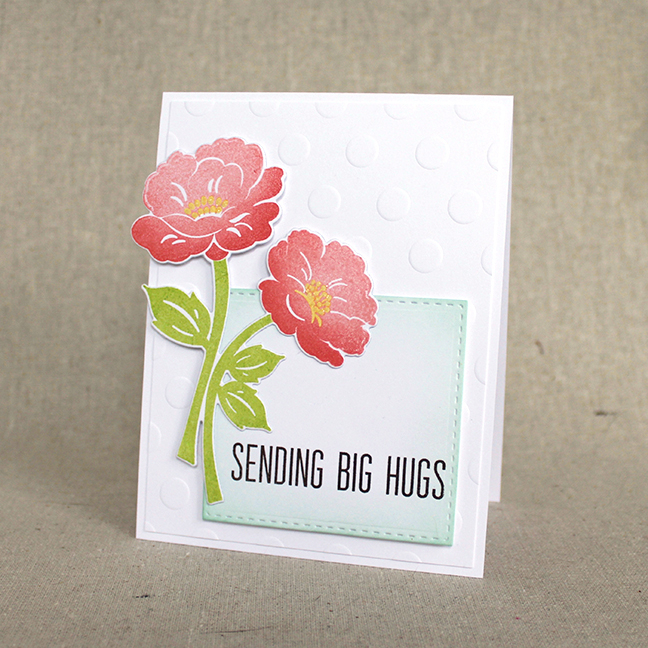 STAMPS: Hey Stacks, Vintage Linens<br />
CARDSTOCK: White<br />
INK: Pale Peony, Berry Sorbet,...