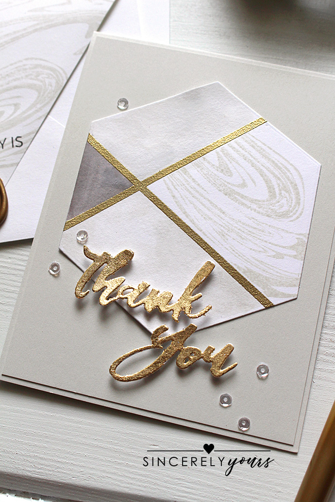 A fun way to use the large hexagon die in the Modern + Marbled kit. Details on my blog:...
