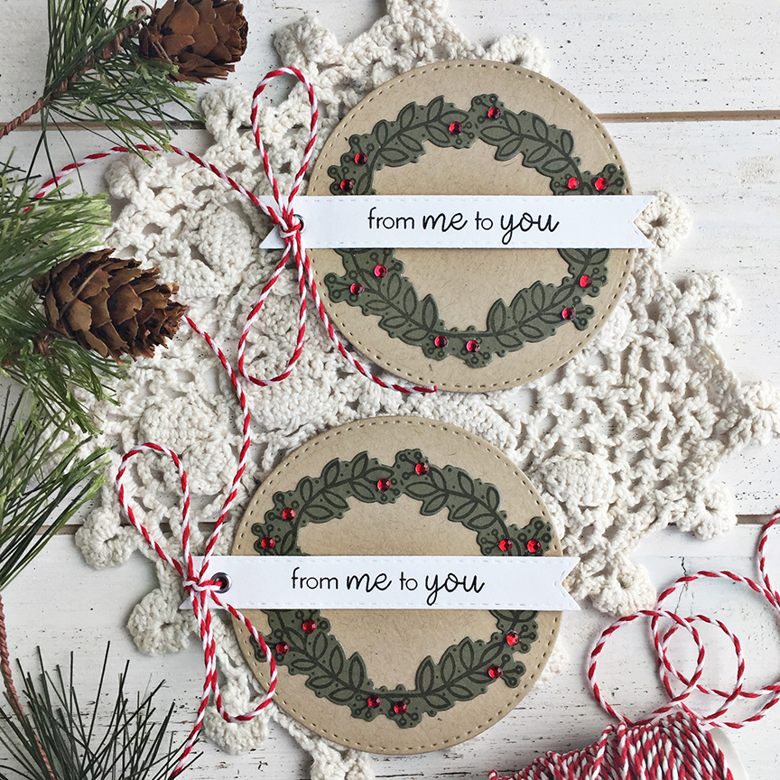 STAMPS: Berry Wreath, Ways to Say: Just For You<br />
<br />
INK: True Black, Olive Twist<br />...