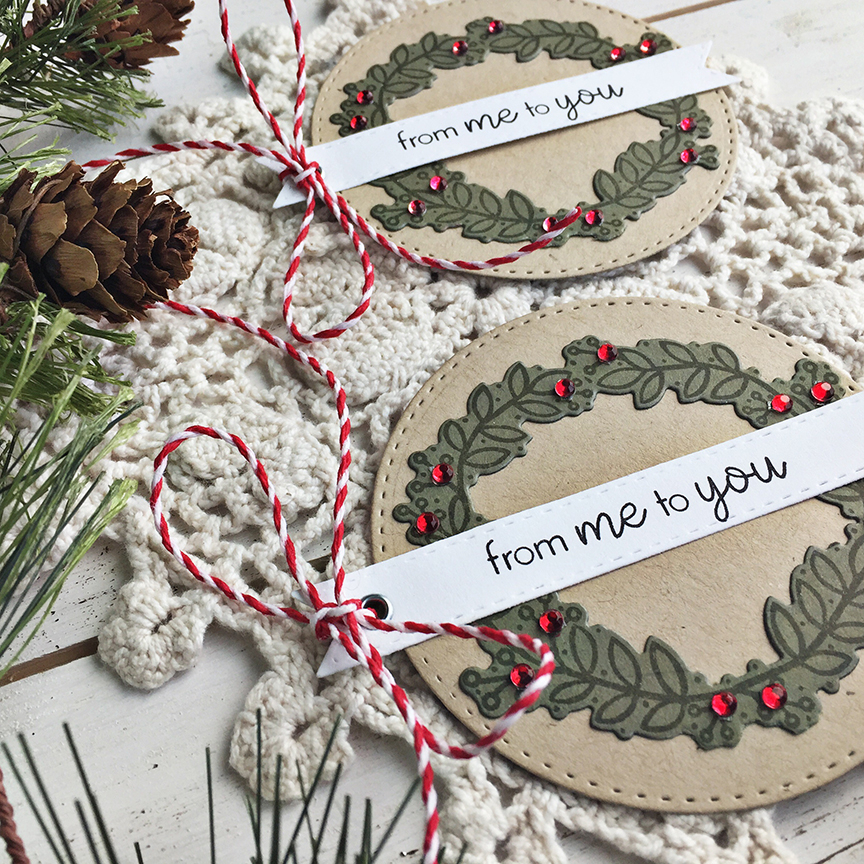 STAMPS: Berry Wreath, Ways to Say: Just For You<br />
<br />
INK: True Black, Olive Twist<br />...