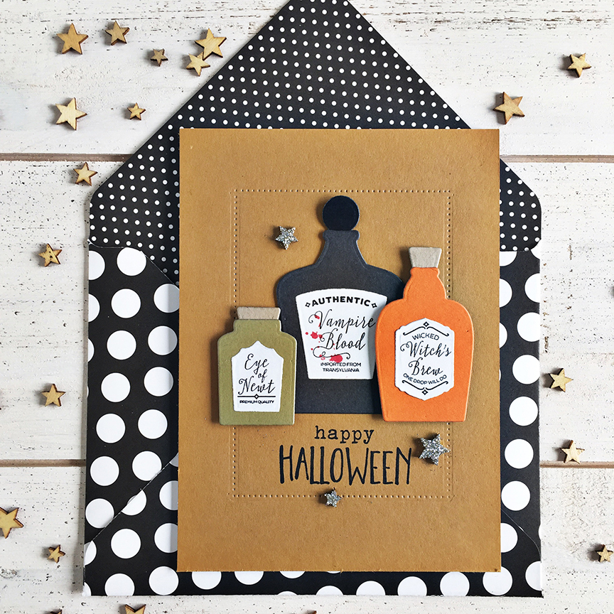 STAMPS: Wicked Elixir, Autumn Scarecrow<br />
<br />
INK: True Black, Pure Poppy<br />
<br />...