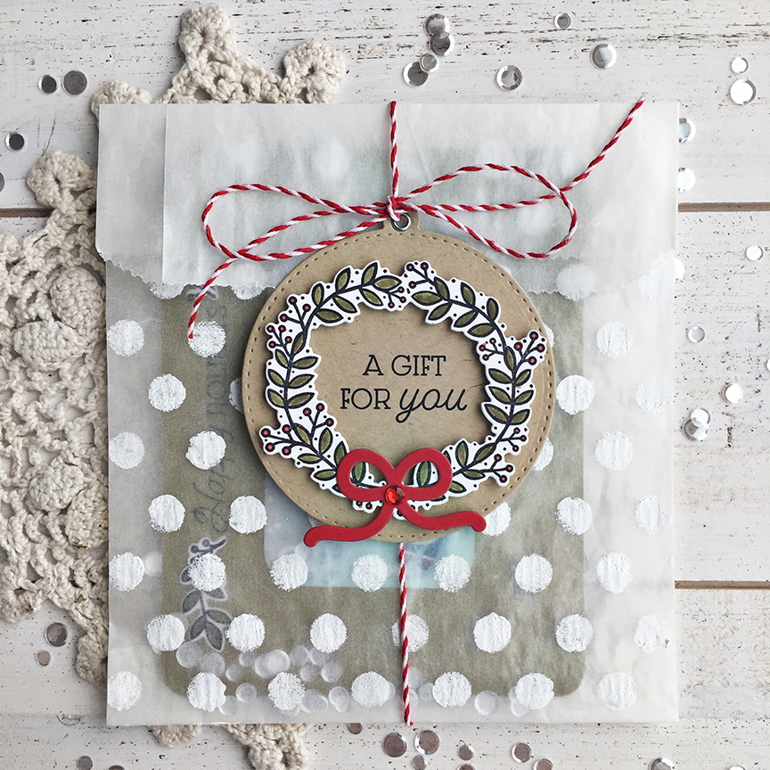 STAMPS: Gift Card Cozy Sentiments, Berry Wreath<br />
<br />
INK: True Black, Pure Poppy, Olive...